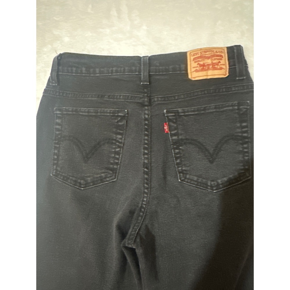 Levi's 512 Perfectly Slimming Black Flare Jeans Women's Size 10S - Picture 6 of 9